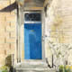 Blue Door Fine Art Prints of Watercolour Painting Woking Artist