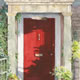 Red door painting