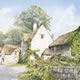 Bibury Cottages - Art by Woking Artist David Drury
