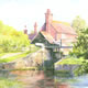 Triggs Lock - Painting by Surrey Artist David Drury
