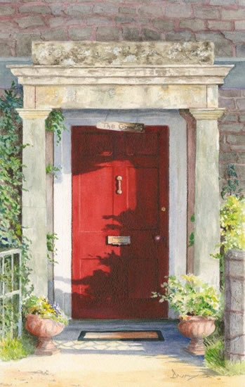 Red Door - Fine Art Prints of Painting by Woking Surrey Artist