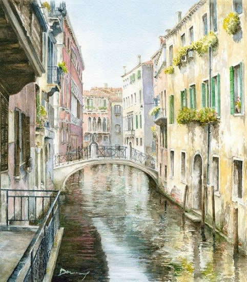 Venice Art Gallery - Canal Painting - Fine Art Prints of Water Colour Painting